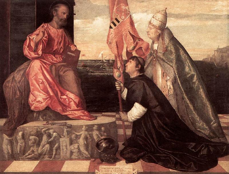 TIZIANO Vecellio Pope Alexander IV Presenting Jacopo Pesaro to St Peter nwt Sweden oil painting art